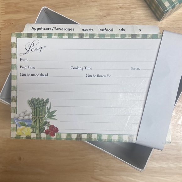 Vintage 2002 MARTIN DESIGNS Food Recipe Box with removable lid - Picture 6 of 10